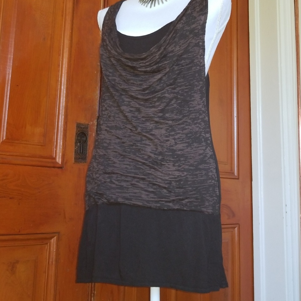 Paraminta Designs Black/Sheer Distressed Front